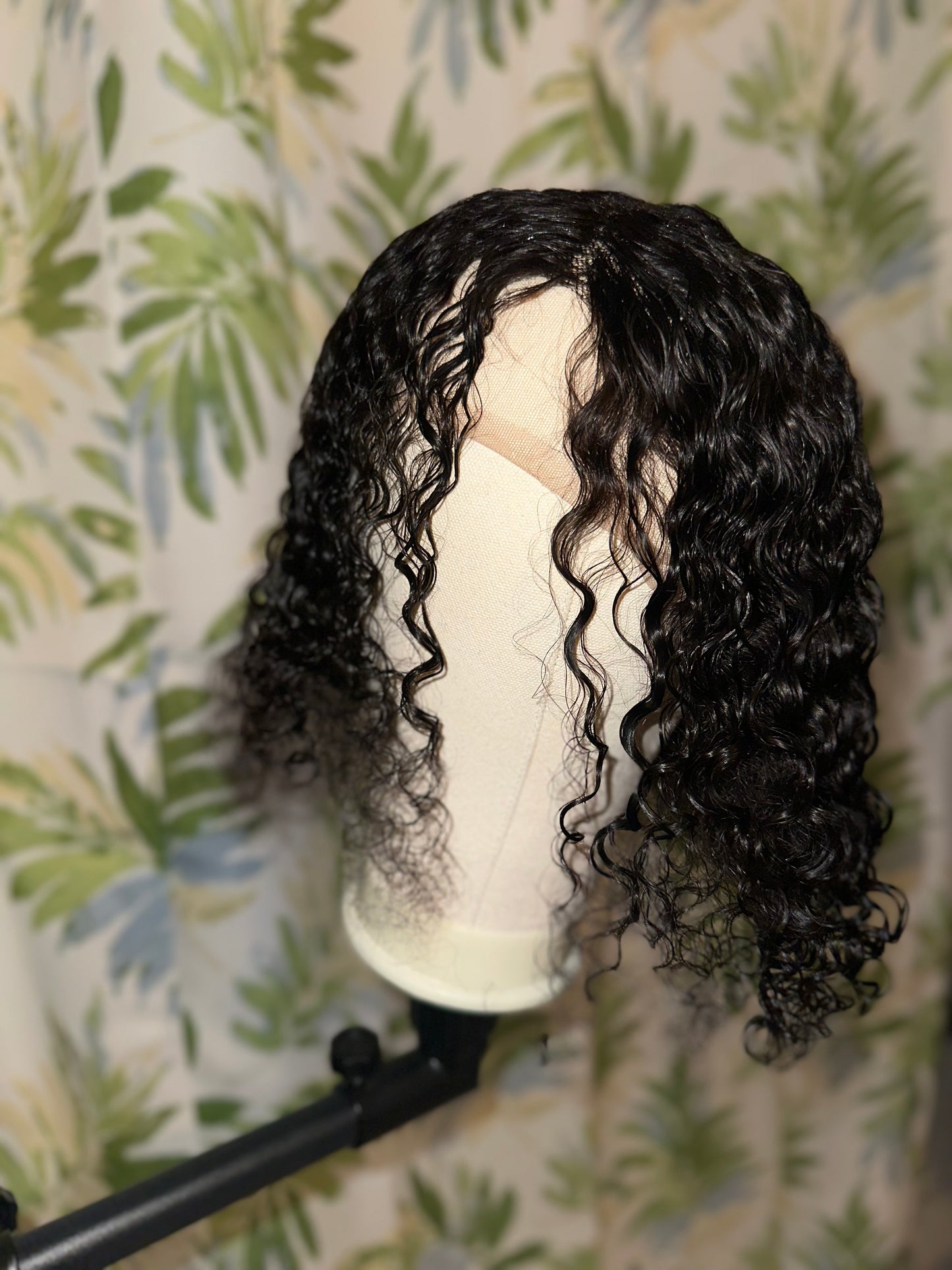 Megalook 14” 13x5x2 Tpart Jerry Curl Wig