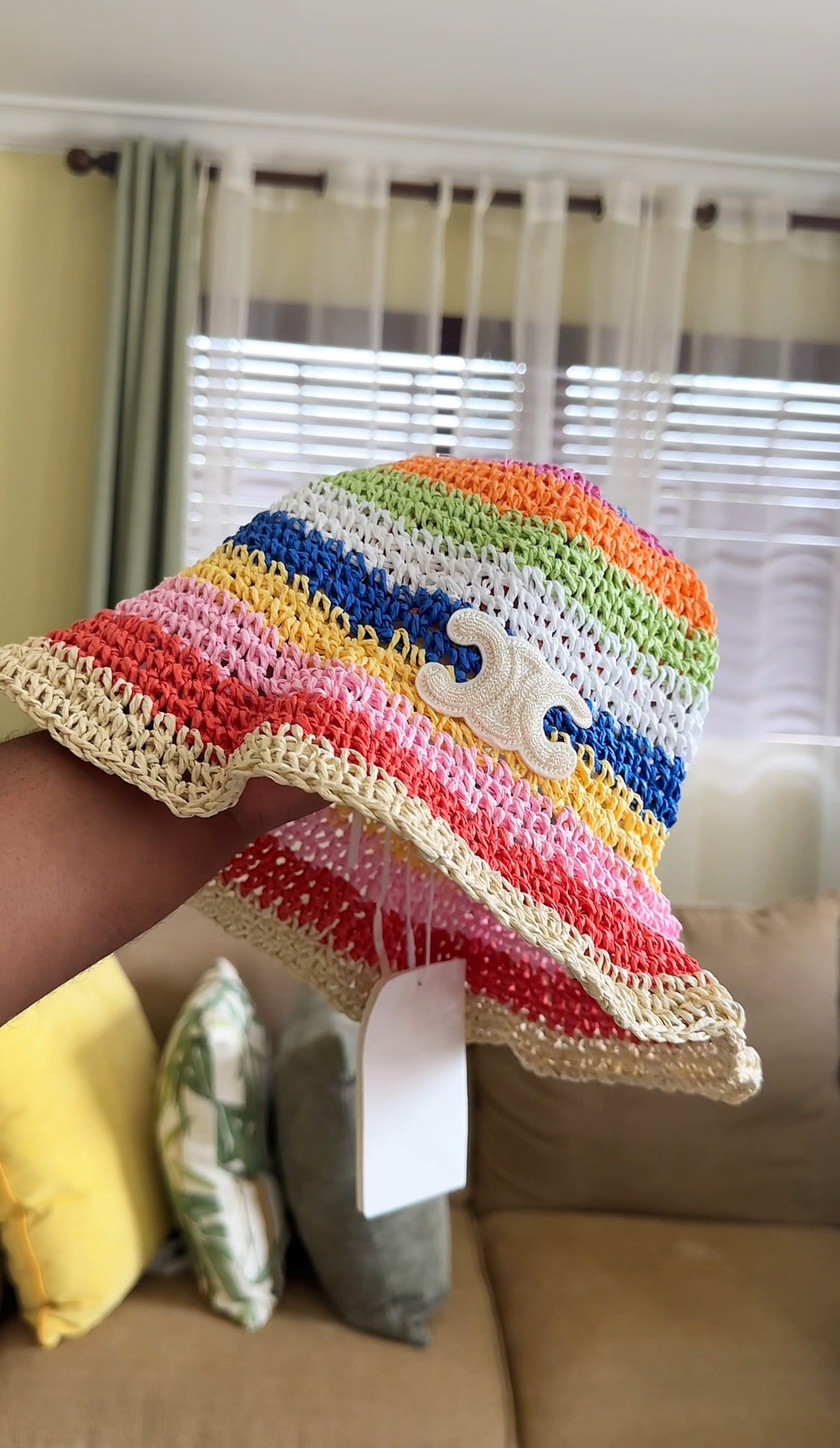 C3LINE RAINBOW KNITTED BUCKET HAT